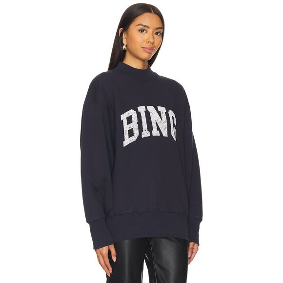 ANINE BING Bradie Bing Sweatshirt - M - Navy - Picture 4 of 4